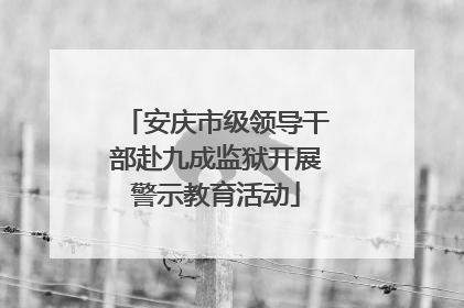 安庆市级领导干部赴九成监狱开展警示教育活动