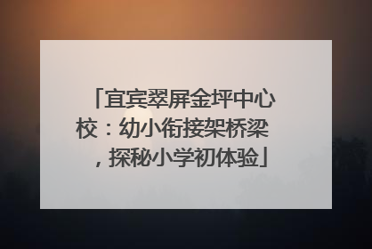 宜宾翠屏金坪中心校：幼小衔接架桥梁，探秘小学初体验