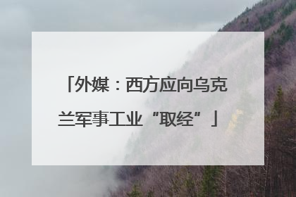 外媒：西方应向乌克兰军事工业“取经”