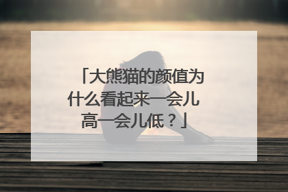 大熊猫的颜值为什么看起来一会儿高一会儿低？