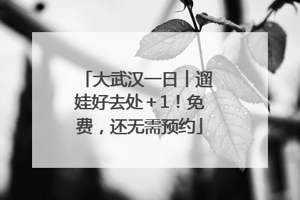 大武汉一日︱遛娃好去处＋1！免费，还无需预约