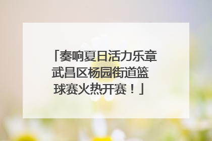 奏响夏日活力乐章 武昌区杨园街道篮球赛火热开赛！