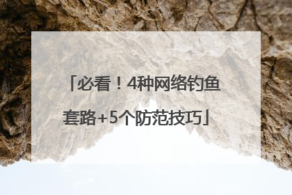 必看！4种网络钓鱼套路+5个防范技巧