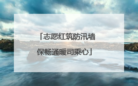 志愿红筑防汛墙 保畅通暖司乘心