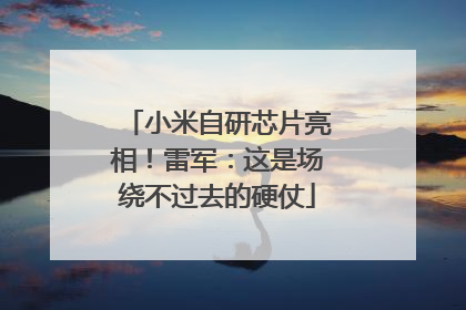 小米自研芯片亮相！雷军：这是场绕不过去的硬仗