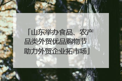 山东举办食品、农产品类外贸优品购物节 助力外贸企业拓市场