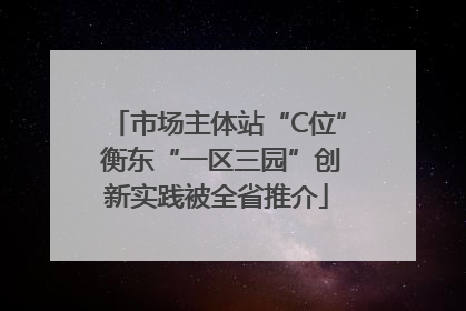 市场主体站“C位” 衡东“一区三园”创新实践被全省推介