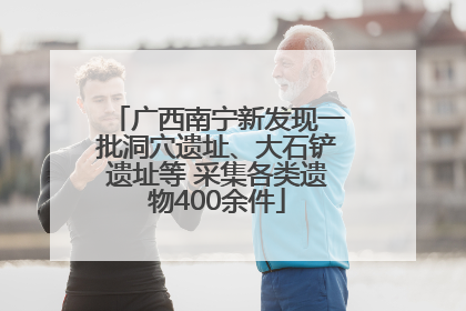 广西南宁新发现一批洞穴遗址、大石铲遗址等 采集各类遗物400余件