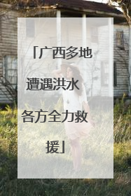 广西多地遭遇洪水 各方全力救援