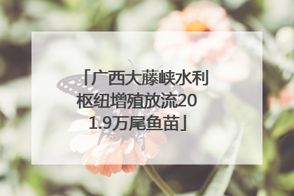 广西大藤峡水利枢纽增殖放流201.9万尾鱼苗