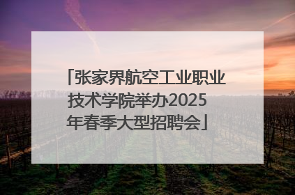 张家界航空工业职业技术学院举办2025年春季大型招聘会