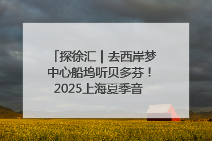 探徐汇｜去西岸梦中心船坞听贝多芬！2025上海夏季音乐节公布节目阵容