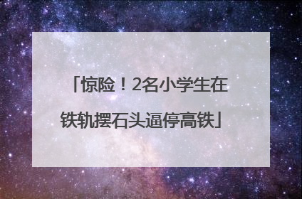 惊险！2名小学生在铁轨摆石头逼停高铁