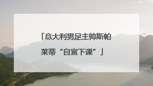 意大利男足主帅斯帕莱蒂“自宣下课”