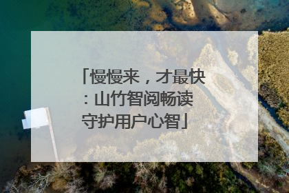 慢慢来，才最快：山竹智阅畅读 守护用户心智
