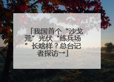我国首个“沙戈荒”光伏“练兵场”长啥样？总台记者探访→