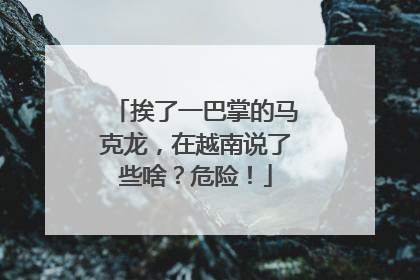 挨了一巴掌的马克龙，在越南说了些啥？危险！
