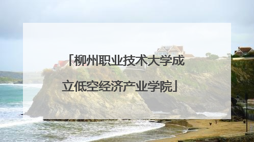 柳州职业技术大学成立低空经济产业学院