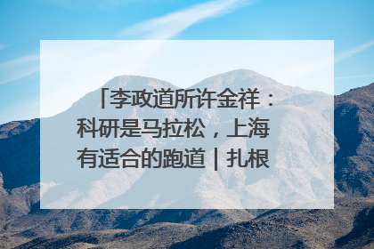 李政道所许金祥：科研是马拉松，上海有适合的跑道｜扎根上海，从0到1