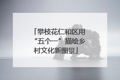 攀枝花仁和区用“五个一”描绘乡村文化新图景