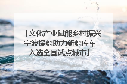 文化产业赋能乡村振兴 宁波援疆助力新疆库车入选全国试点城市