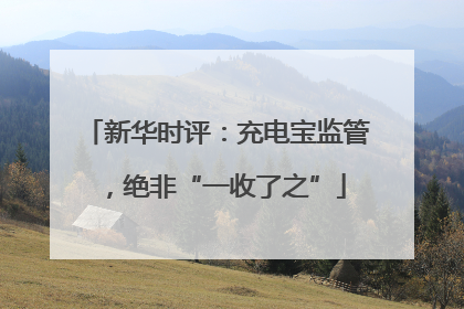 新华时评：充电宝监管，绝非“一收了之”