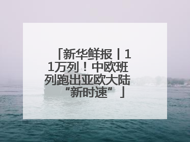 新华鲜报丨11万列！中欧班列跑出亚欧大陆“新时速”