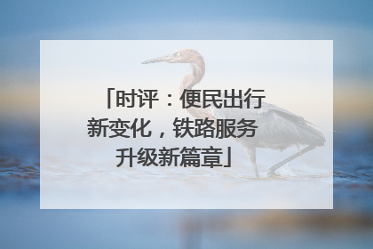 时评：便民出行新变化，铁路服务升级新篇章