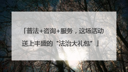 普法+咨询+服务，这场活动送上丰盛的“法治大礼包”