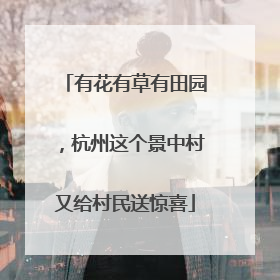 有花有草有田园，杭州这个景中村又给村民送惊喜