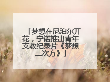 梦想在尼泊尔开花，宁诺推出青年支教纪录片《梦想二次方》