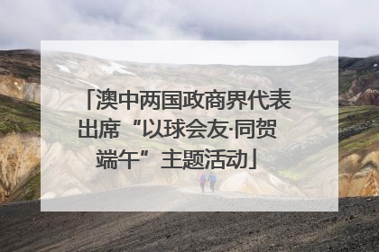澳中两国政商界代表出席“以球会友·同贺端午”主题活动
