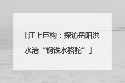 江上巨构：探访岳阳洪水港“钢铁水骆驼”