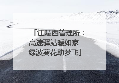 江陵西管理所：高速驿站暖如家 绿波葵花助梦飞
