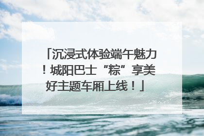 沉浸式体验端午魅力！城阳巴士“粽”享美好主题车厢上线！