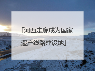 河西走廊成为国家遗产线路建设地