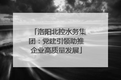 洛阳北控水务集团：党建引领助推企业高质量发展