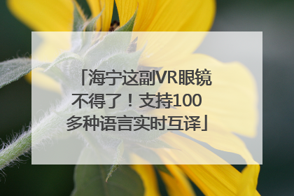 海宁这副VR眼镜不得了！支持100多种语言实时互译