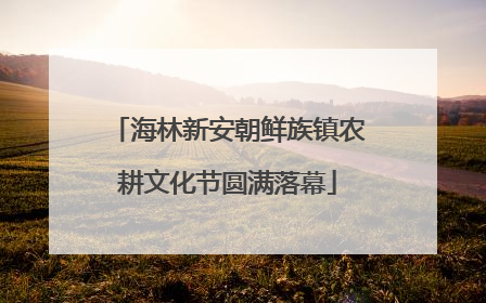 海林新安朝鲜族镇农耕文化节圆满落幕
