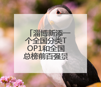 淄博新添一个全国分类TOP1和全国总榜前百强景区！