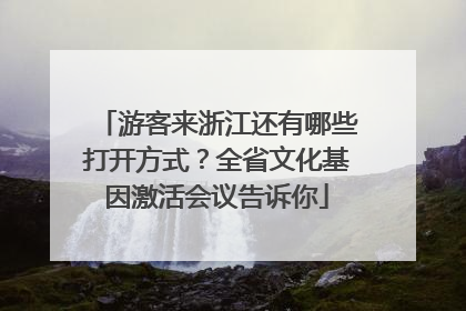 游客来浙江还有哪些打开方式？全省文化基因激活会议告诉你
