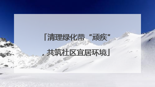 清理绿化带“顽疾”，共筑社区宜居环境