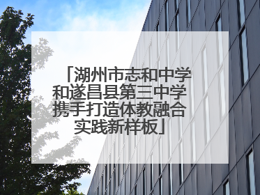 湖州市志和中学和遂昌县第三中学携手打造体教融合实践新样板