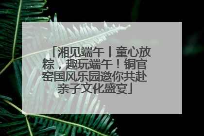 湘见端午丨童心放粽，趣玩端午！铜官窑国风乐园邀你共赴亲子文化盛宴