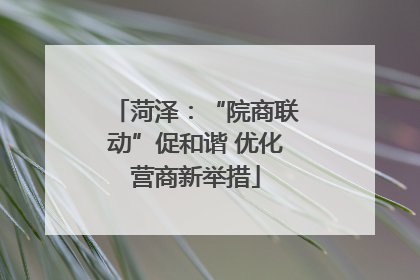 菏泽：“院商联动”促和谐 优化营商新举措