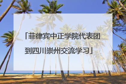 菲律宾中正学院代表团到四川崇州交流学习