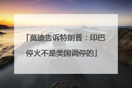 莫迪告诉特朗普：印巴停火不是美国调停的