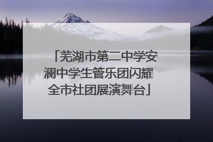 芜湖市第二中学安澜中学生管乐团闪耀全市社团展演舞台