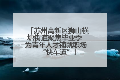 苏州高新区狮山横塘街道聚焦毕业季 为青年人才铺就职场“快车道”