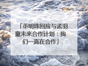 董明珠回应与孟羽童未来合作计划：我们一直在合作